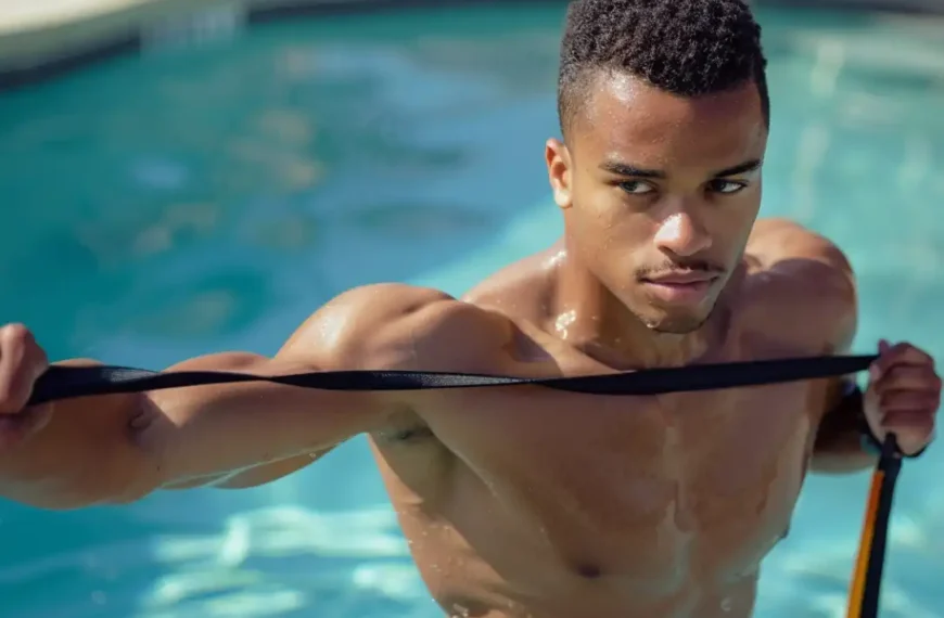 swimmR - We Are Swimming 185 man doing swimming stretches