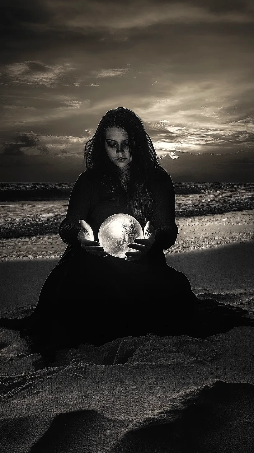 20+ Beautiful Sea Witchery Ideas Going Viral on Pinterest 17 A person holding a glowing sphere resembling the moon, creating a mystical and serene atmosphere, symbolizing the universe in their hands. The image is open to interpretation and imagination.