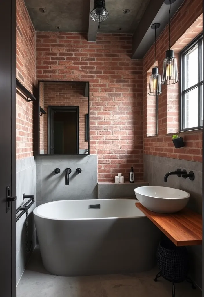 21 Gorgeous Pool House Bathroom Ideas You’ll Want to Dive Into! 9 21 Gorgeous Pool House Bathroom Ideas You’ll Want to Dive Into! - 8. Industrial Chic