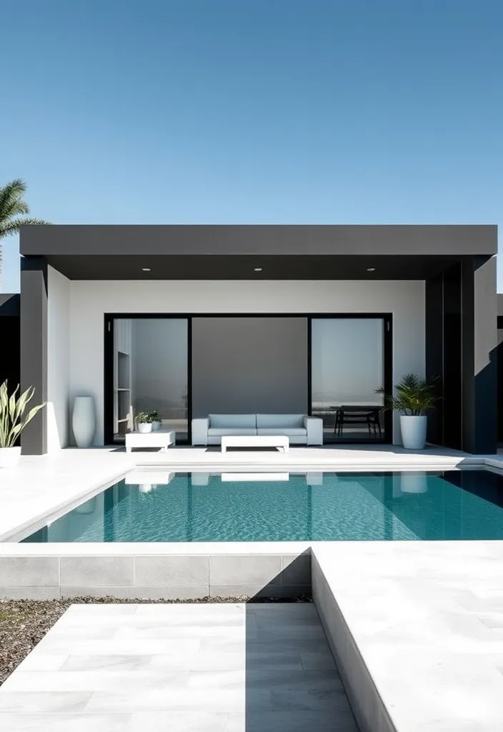 22 Pool House Ideas That Will Turn Your Backyard into a Luxurious Retreat (Wait Until You See #10!) 3 22 Pool House Ideas That Will Turn Your Backyard into a Luxurious Retreat (Wait Until You See #10!) - 2. Modern Minimalism