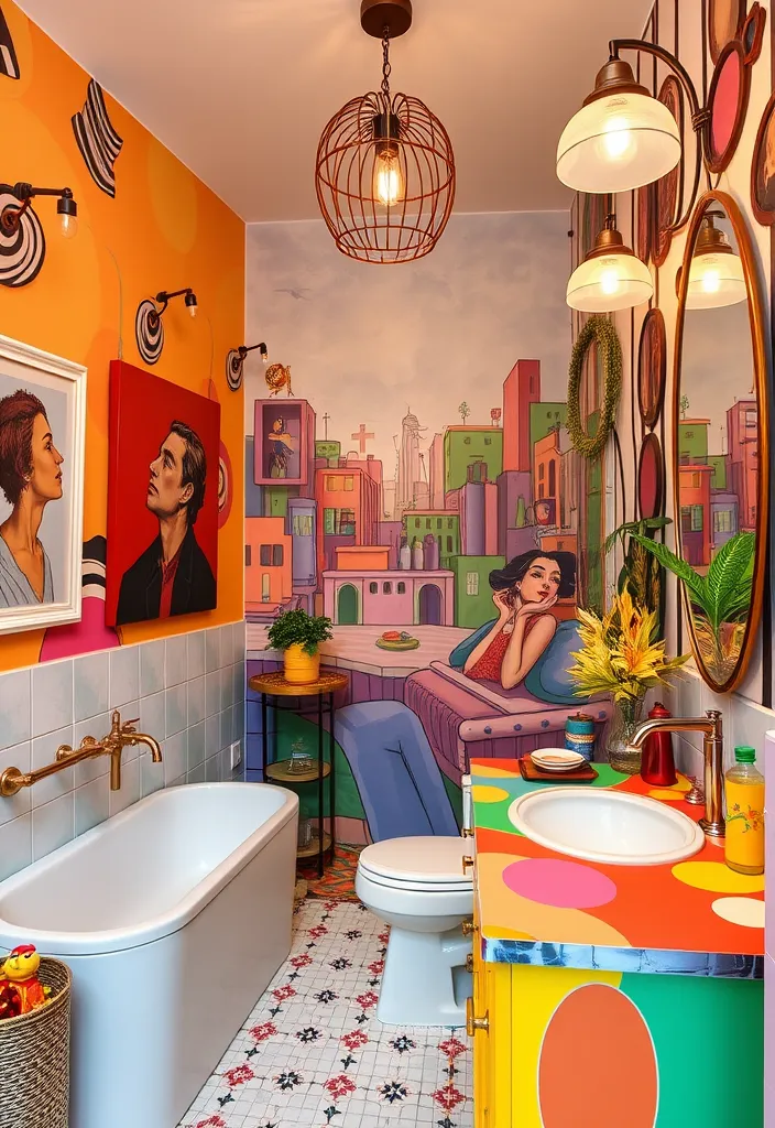21 Gorgeous Pool House Bathroom Ideas You’ll Want to Dive Into! 12 21 Gorgeous Pool House Bathroom Ideas You’ll Want to Dive Into! - 11. Artistic Touches