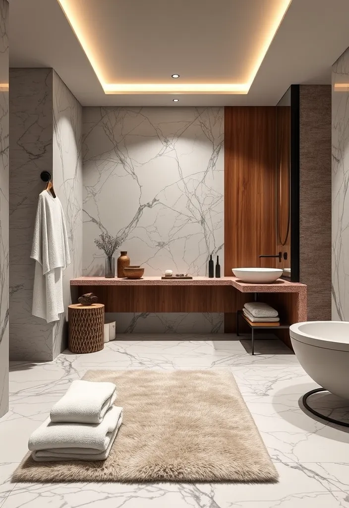 21 Gorgeous Pool House Bathroom Ideas You’ll Want to Dive Into! 18 21 Gorgeous Pool House Bathroom Ideas You’ll Want to Dive Into! - 17. Luxurious Textures