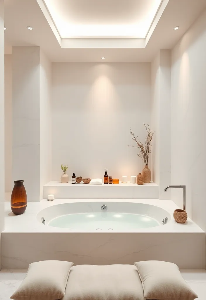 21 Gorgeous Pool House Bathroom Ideas You’ll Want to Dive Into! 6 21 Gorgeous Pool House Bathroom Ideas You’ll Want to Dive Into! - 5. Elegant Spa Experience
