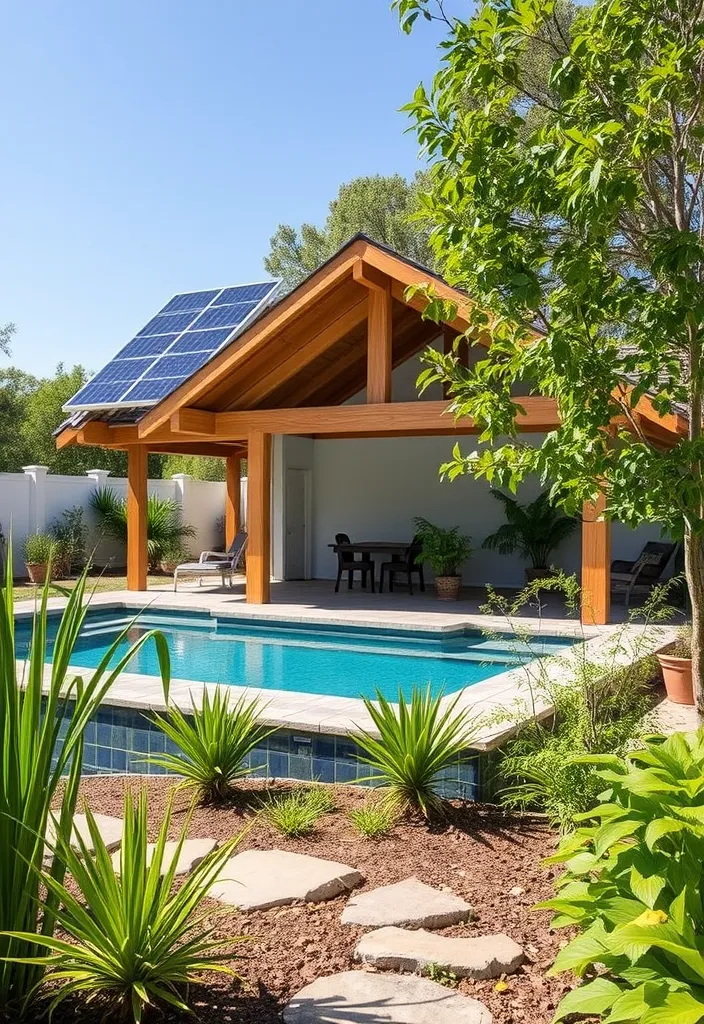 22 Pool House Ideas That Will Turn Your Backyard into a Luxurious Retreat (Wait Until You See #10!) 15 22 Pool House Ideas That Will Turn Your Backyard into a Luxurious Retreat (Wait Until You See #10!) - 14. Eco-Friendly Retreat