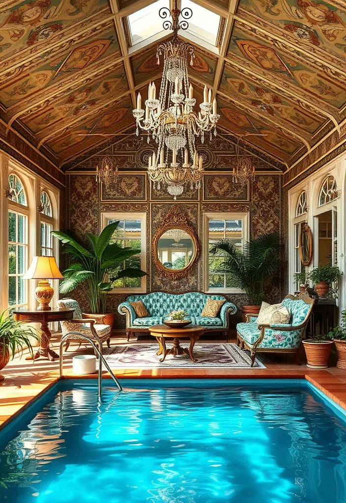 20+ Stunning Pool House Designs That Will Make Your Backyard the Envy of the Neighborhood! 10 21 Stunning Pool House Designs That Will Make Your Backyard the Envy of the Neighborhood! - 9. Vintage Glamour
