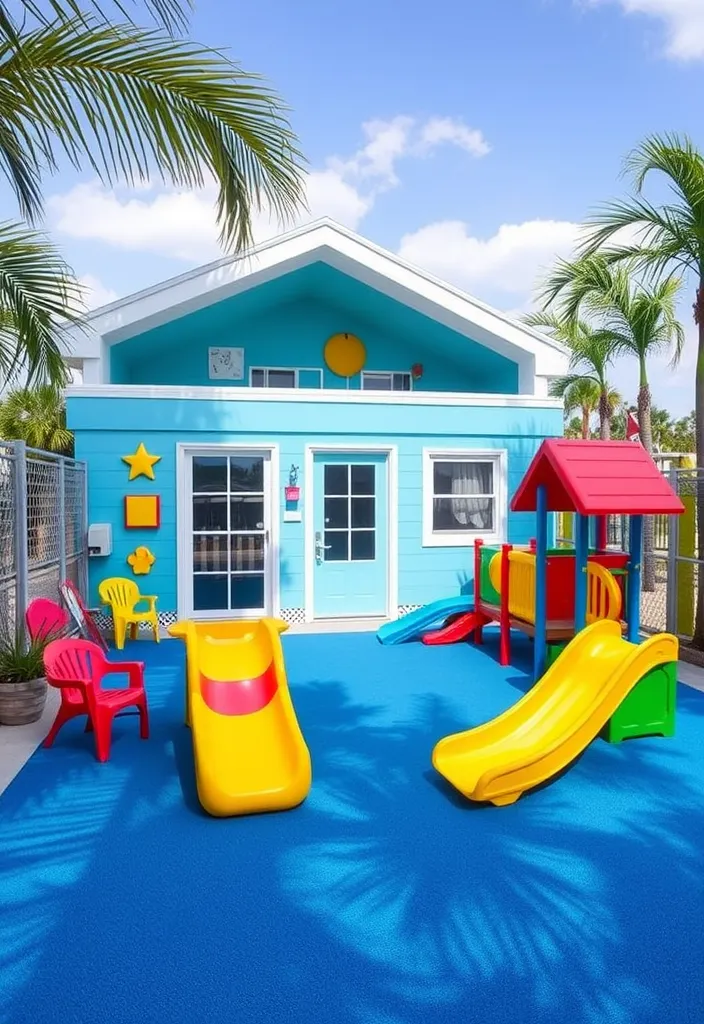 22 Pool House Ideas That Will Turn Your Backyard into a Luxurious Retreat (Wait Until You See #10!) 20 22 Pool House Ideas That Will Turn Your Backyard into a Luxurious Retreat (Wait Until You See #10!) - 19. Colorful Outdoor Play Area