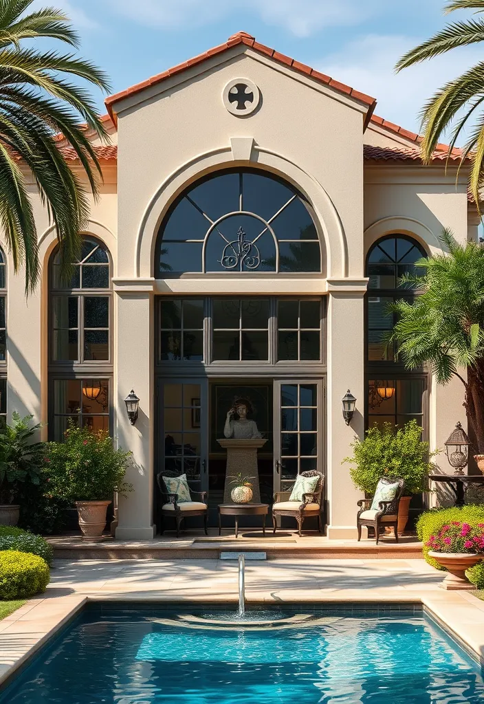 20+ Stunning Pool House Designs That Will Make Your Backyard the Envy of the Neighborhood! 8 21 Stunning Pool House Designs That Will Make Your Backyard the Envy of the Neighborhood! - 7. Elegant European Retreat