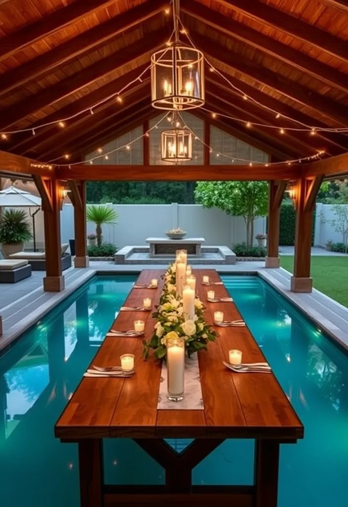 22 Pool House Ideas That Will Turn Your Backyard into a Luxurious Retreat (Wait Until You See #10!) 6 22 Pool House Ideas That Will Turn Your Backyard into a Luxurious Retreat (Wait Until You See #10!) - 5. Elegant Outdoor Dining