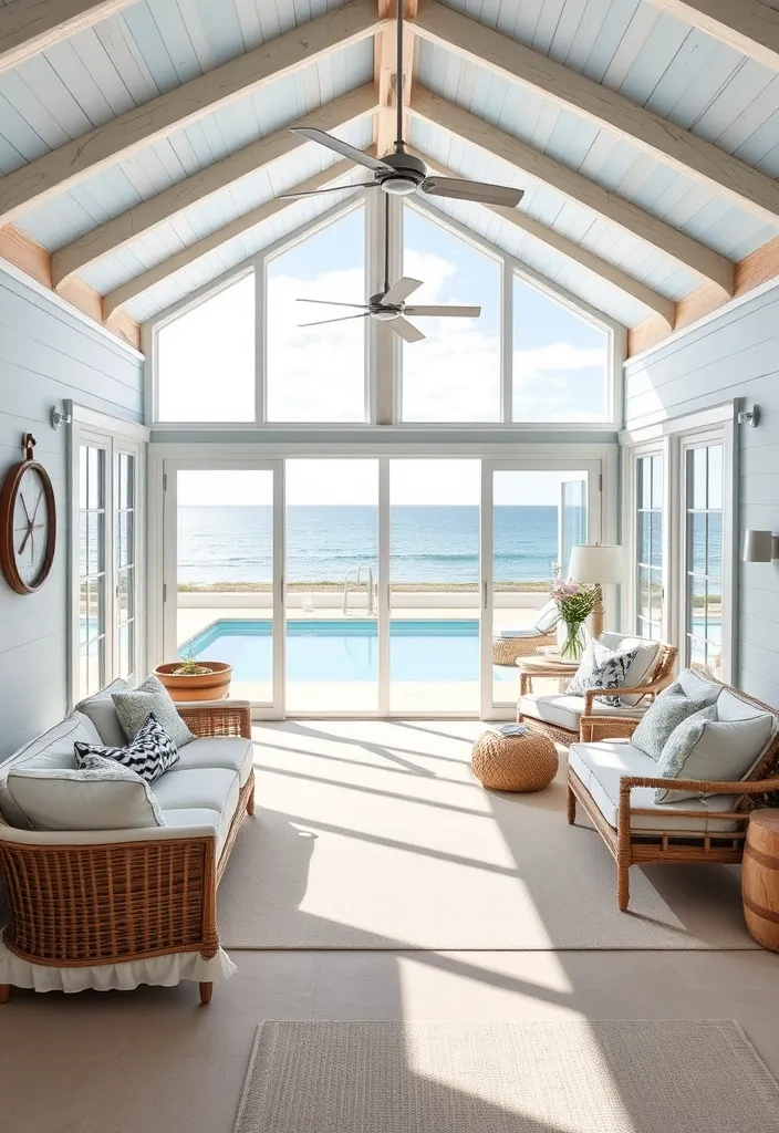 20+ Stunning Pool House Designs That Will Make Your Backyard the Envy of the Neighborhood! 6 21 Stunning Pool House Designs That Will Make Your Backyard the Envy of the Neighborhood! - 5. Coastal Chic
