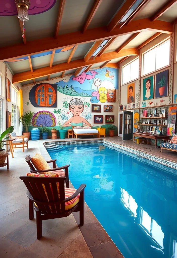 22 Pool House Ideas That Will Turn Your Backyard into a Luxurious Retreat (Wait Until You See #10!) 13 22 Pool House Ideas That Will Turn Your Backyard into a Luxurious Retreat (Wait Until You See #10!) - 12. Artistic Flair