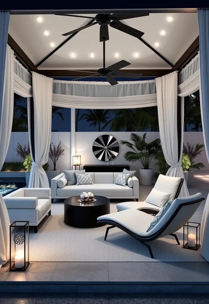 22 Pool House Cabana Ideas That Will Make Your Summer Unforgettable! - 12. Modern Luxury