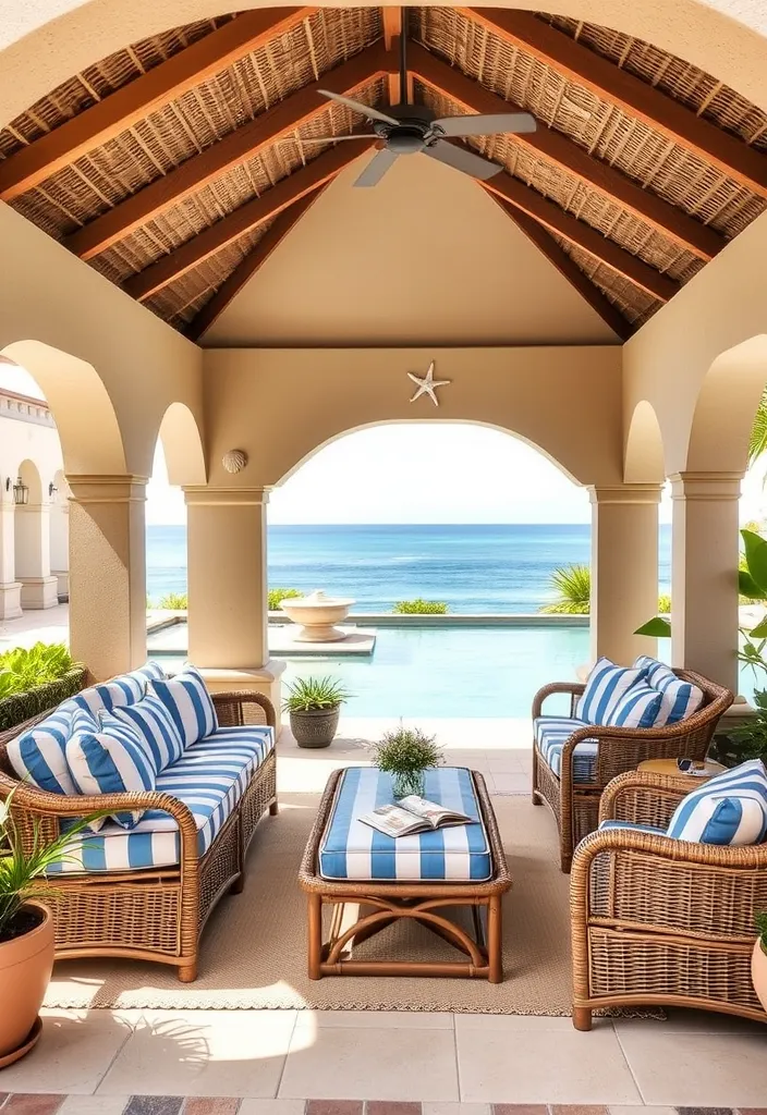 22 Pool House Cabana Ideas That Will Make Your Summer Unforgettable! - 1. Coastal Chic Retreat