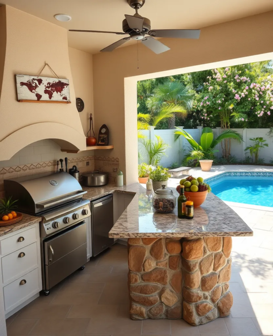 15 Stunning Pool House Kitchen Designs That'll Make You Want to Dive Right In! 16 image 2