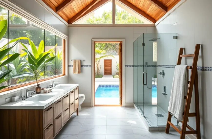 swimmR - We Are Swimming 175 21 Gorgeous Pool House Bathroom Ideas You’ll Want to Dive Into!