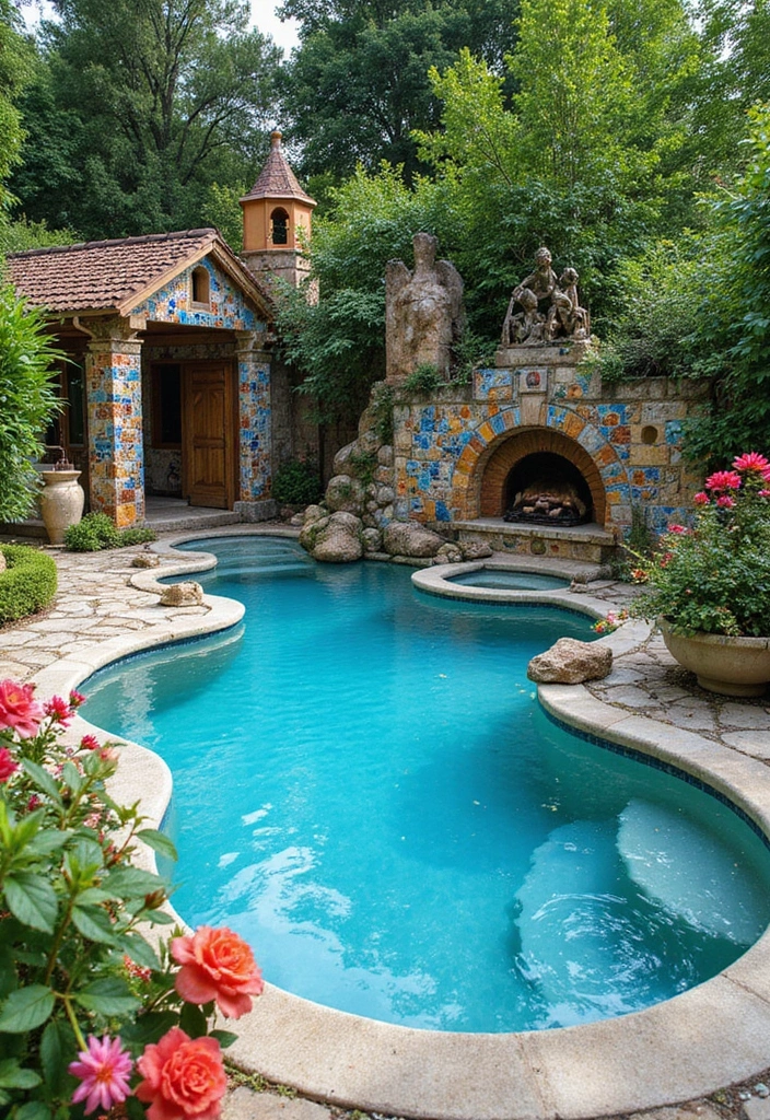 15 Stunning Natural Swimming Pool Designs That Will Make Your Backyard a Paradise 14 15 Stunning Natural Swimming Pool Designs That Will Make Your Backyard a Paradise! - 13. The Artistic Pool