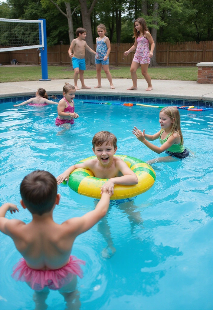 25 Family-Friendly Dream Backyard Pool Ideas That Will Make Every Summer Memorable 9 25 Family-Friendly Backyard Pool Ideas That Will Make Every Summer Memorable! - 8. DIY Pool Games
