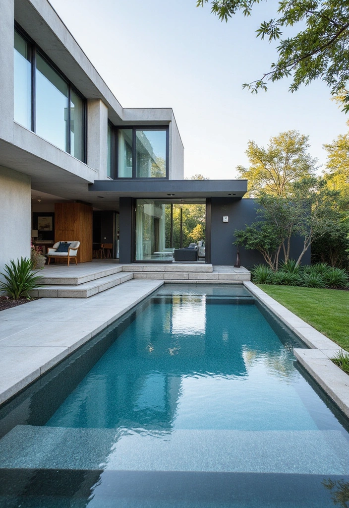 15 Luxurious Glass Pools That Redefine Modern Living (You Won't Believe #9!) 9 15 Luxurious Glass Pools That Redefine Modern Living (You Won't Believe #9!) - 8. Modern Geometric Glass Pool