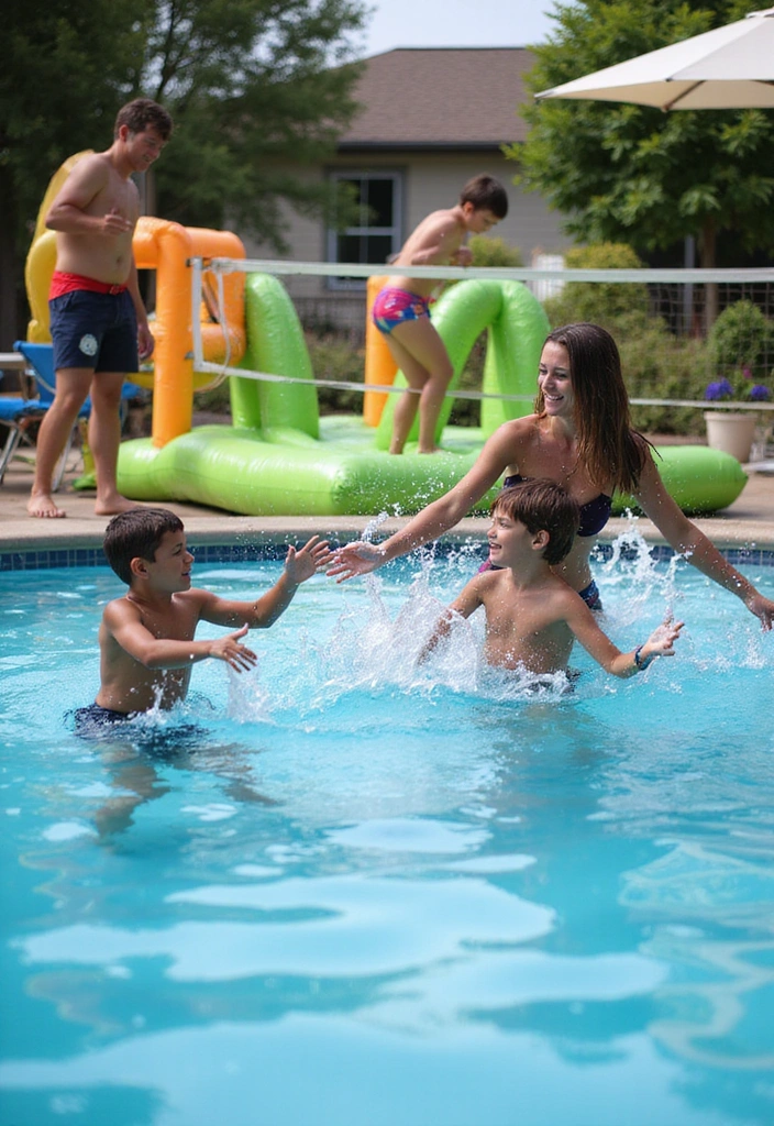21 Creative Above Ground Pool Deck Ideas for the Ultimate Summer Hangout (You Won't Believe #9!) 21 21 Creative Above Ground Pool Deck Ideas for the Ultimate Summer Hangout (You Won't Believe #9!) - 20. Playful Water Games