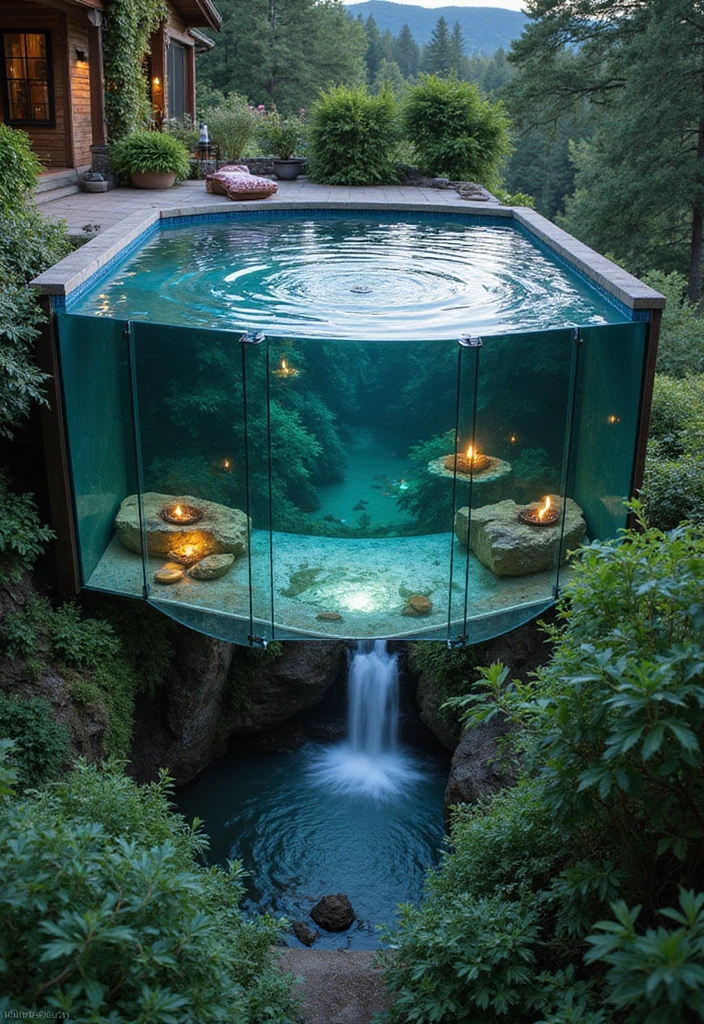 15 Luxurious Glass Pools That Redefine Modern Living (You Won't Believe #9!) 3 15 Luxurious Glass Pools That Redefine Modern Living (You Won't Believe #9!) - 2. Glass Bottom Pool
