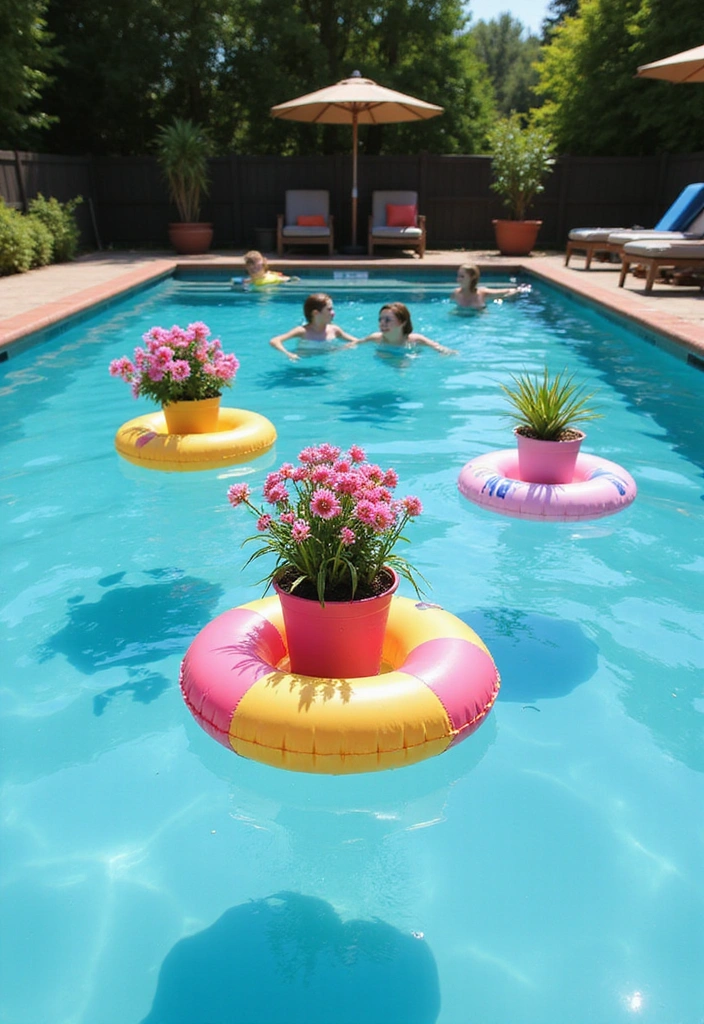 15 Luxurious Backyard Pool Decor Ideas to Transform Your Space into a Paradise 14 15 Luxurious Backyard Pool Decor Ideas to Transform Your Space into a Paradise! - 13. Floating Pool Décor