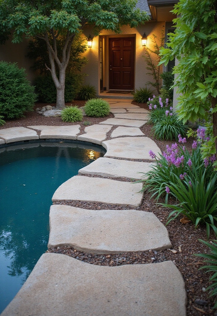 20 Creative Landscaping Ideas for a Small Backyard with Pool (Prepare to Be Inspired) 6 20 Creative Landscaping Ideas for Small Backyards with Pools (Prepare to Be Inspired!) - 5. Pathways to Connect Key Areas