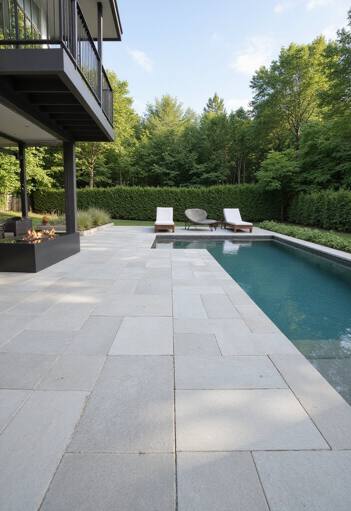15 Stunning Pool Deck Ideas That'll Turn Your Backyard into a Dream Oasis 3 15 Stunning Pool Deck Ideas That'll Turn Your Backyard into a Dream Oasis! - 2. Sleek Modern Minimalism