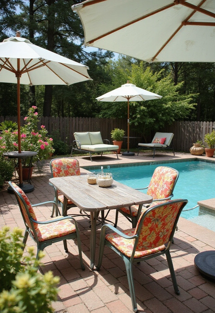 21 Creative Above Ground Pool Deck Ideas for the Ultimate Summer Hangout (You Won't Believe #9!) 15 21 Creative Above Ground Pool Deck Ideas for the Ultimate Summer Hangout (You Won't Believe #9!) - 14. Vintage Charm
