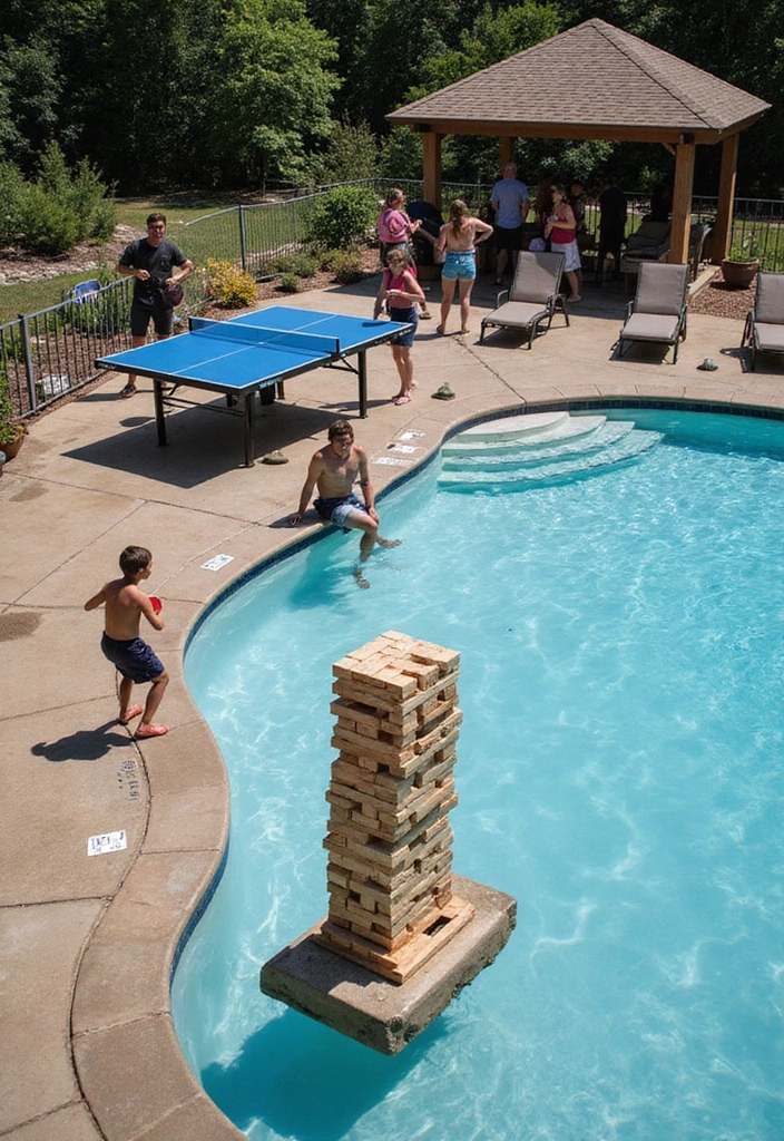 15 Luxurious Backyard Pool Decor Ideas to Transform Your Space into a Paradise 15 15 Luxurious Backyard Pool Decor Ideas to Transform Your Space into a Paradise! - 14. Poolside Games and Entertainment
