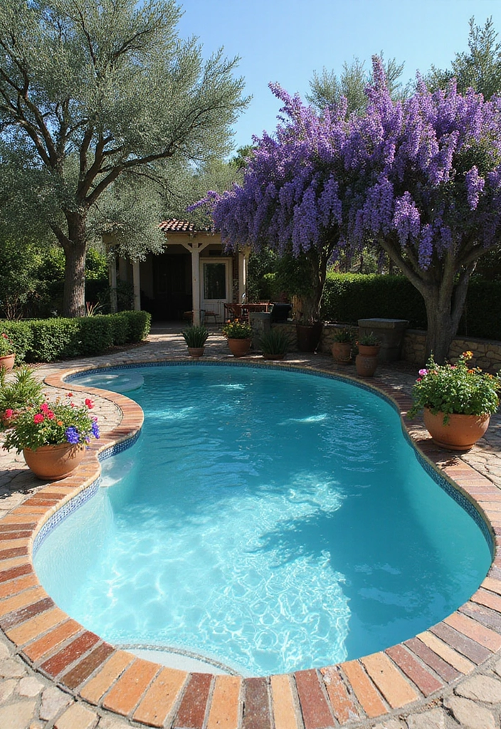 15 Stunning Backyard Pool Landscaping Ideas That Will Make You Want to Dive Right In 5 25 Stunning Backyard Pool Landscaping Ideas That Will Make You Want to Dive Right In! - 4. Mediterranean Escape