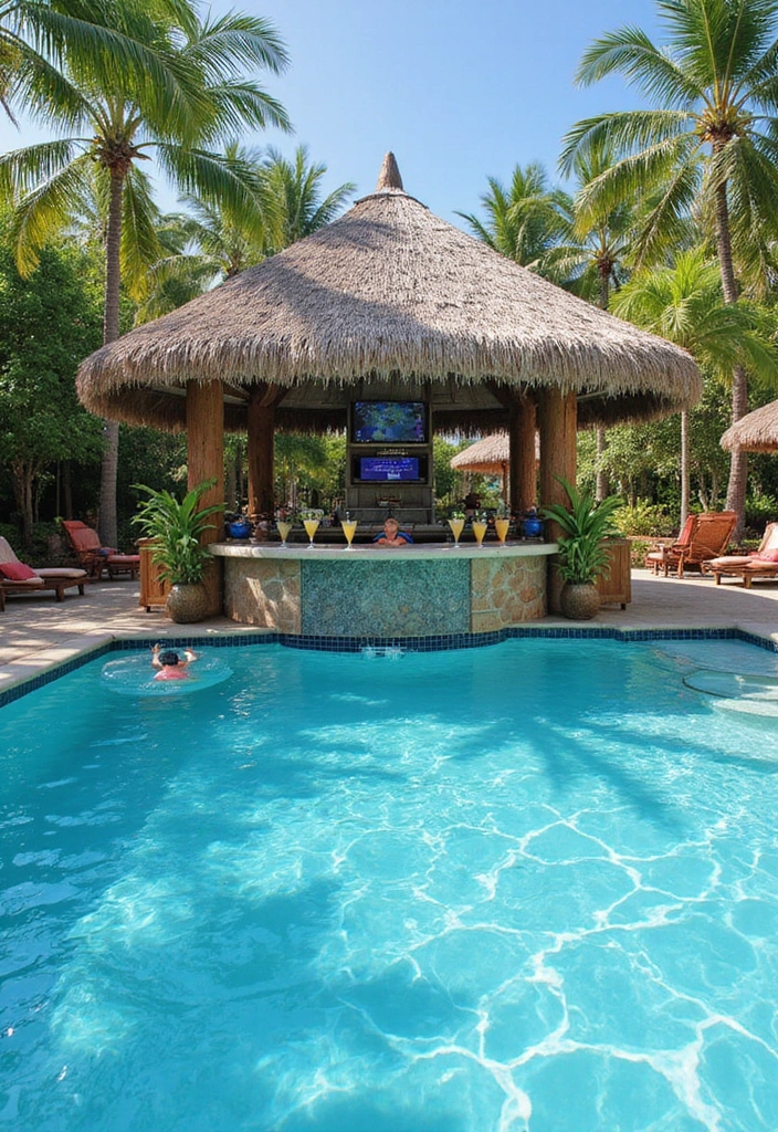 15 Stunning Backyard Pool Ideas That'll Transform Your Summer Paradise 7 15 Stunning Backyard Pool Ideas That'll Transform Your Summer Paradise (You Won't Believe #8!) - 6. Pool with a Swim-Up Bar