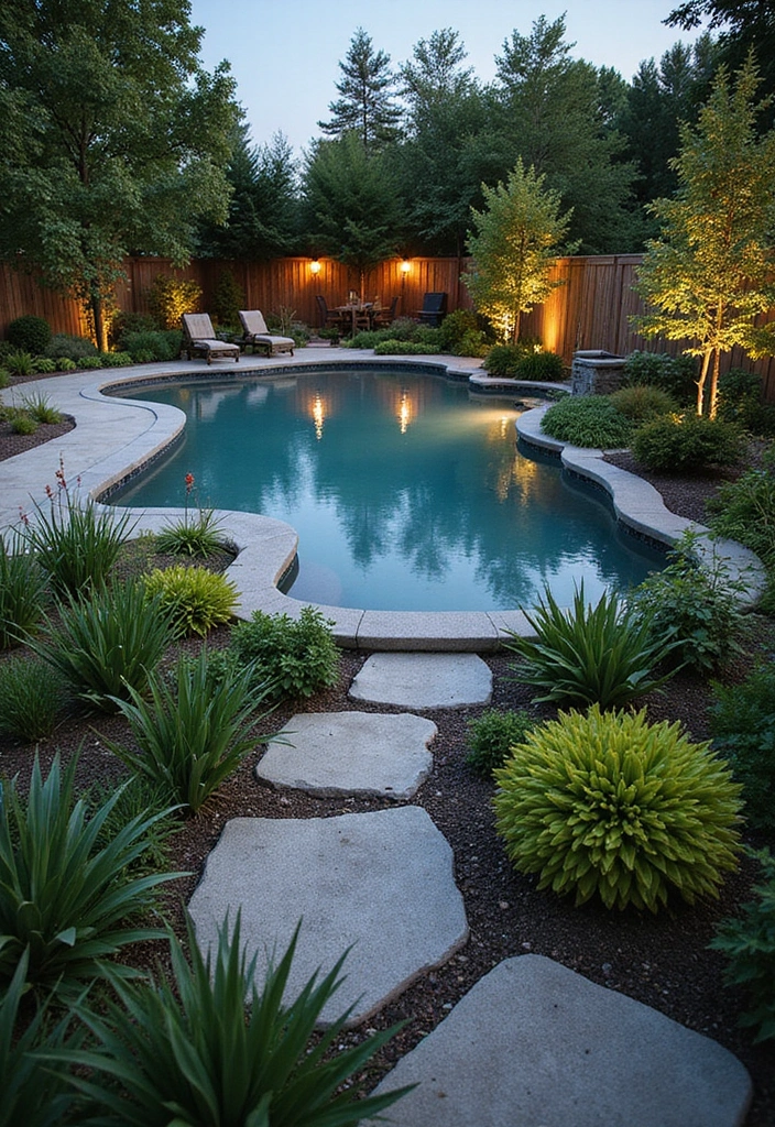 15 Stunning Backyard Pool Landscaping Ideas That Will Make You Want to Dive Right In 6 25 Stunning Backyard Pool Landscaping Ideas That Will Make You Want to Dive Right In! - 5. Eco-Friendly Oasis