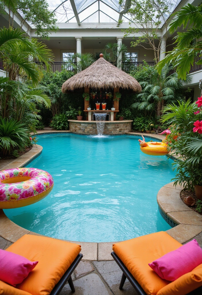 15 Jaw-Dropping Indoor Pool Ideas That'll Transform Your Home into a Oasis 5 15 Jaw-Dropping Indoor Pool Ideas That'll Transform Your Home into an Oasis! - 4. Tropical Paradise
