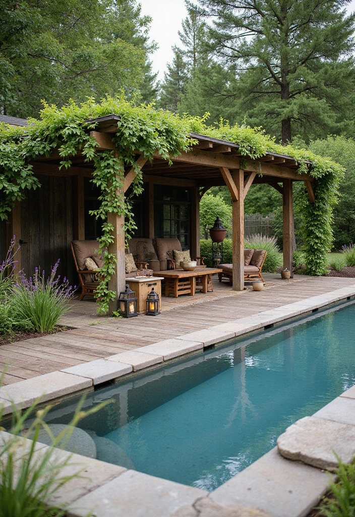 12 Garden Pool Transformations That'll Turn Your Outdoor Space into a Paradise 4 12 Garden Pool Transformations That'll Turn Your Outdoor Space into a Paradise! - 3. Rustic Retreat