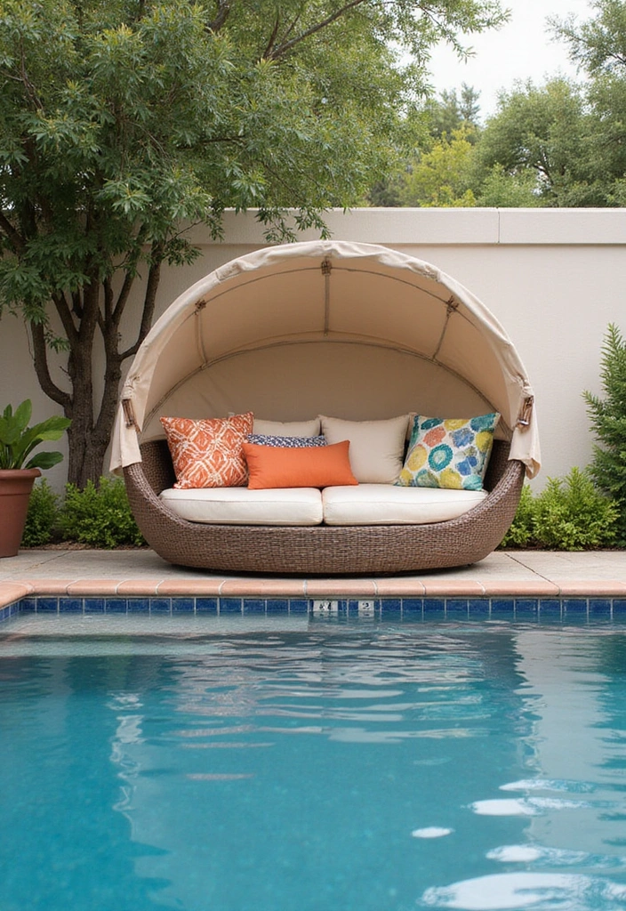 15 Luxurious Backyard Pool Decor Ideas to Transform Your Space into a Paradise 10 15 Luxurious Backyard Pool Decor Ideas to Transform Your Space into a Paradise! - 9. Luxurious Poolside Daybeds