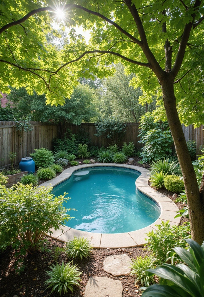 20 Creative Landscaping Ideas for a Small Backyard with Pool (Prepare to Be Inspired) 16 20 Creative Landscaping Ideas for Small Backyards with Pools (Prepare to Be Inspired!) - 15. Sustainable Practices in Landscaping