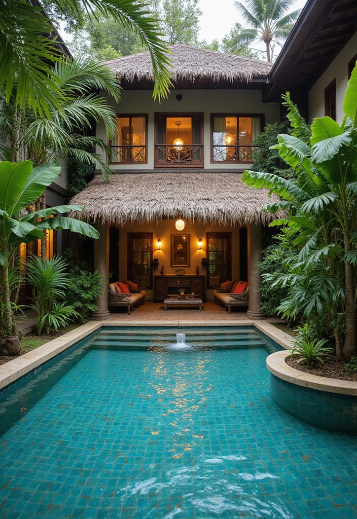 10 Stunning Indoor Swimming Pool Designs That Will Transform Your Home into a Luxury Retreat 3 10 Stunning Indoor Swimming Pool Designs That Will Transform Your Home into a Luxury Retreat! - 2. Tropical Paradise: Lush and Inviting