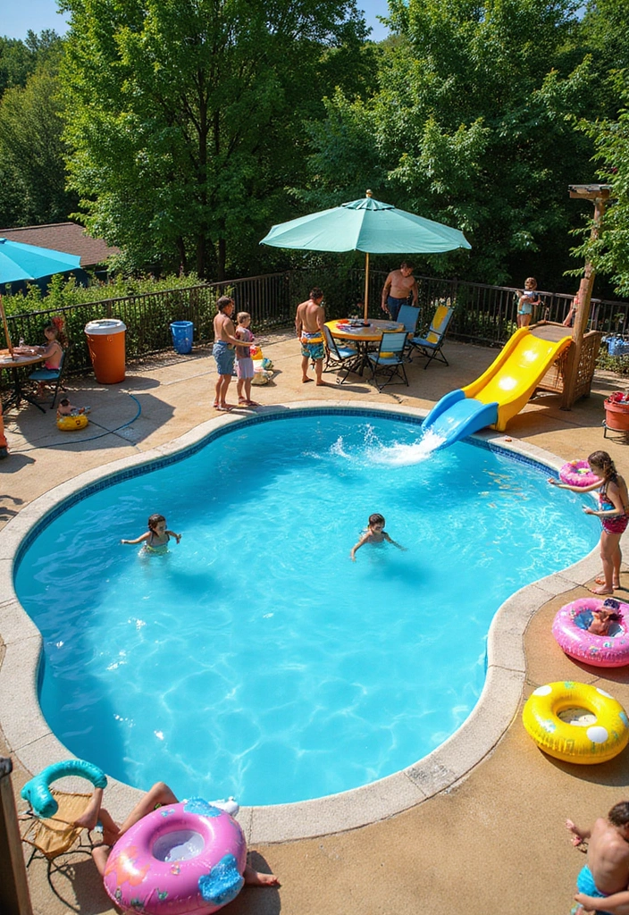 21 Creative Above Ground Pool Deck Ideas for the Ultimate Summer Hangout (You Won't Believe #9!) 7 21 Creative Above Ground Pool Deck Ideas for the Ultimate Summer Hangout (You Won't Believe #9!) - 6. Family-Friendly Play Zone