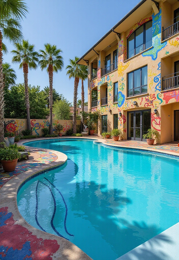 21 Creative Above Ground Pool Deck Ideas for the Ultimate Summer Hangout (You Won't Believe #9!) 20 21 Creative Above Ground Pool Deck Ideas for the Ultimate Summer Hangout (You Won't Believe #9!) - 19. Artistic Murals