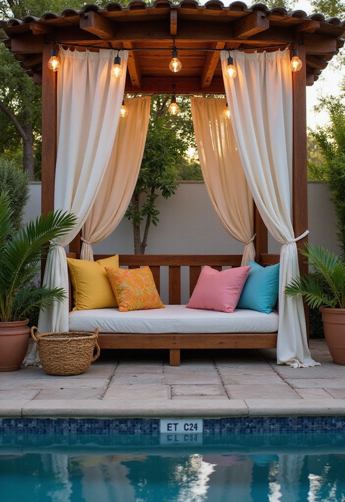 15 Stunning Backyard Pool Ideas That'll Transform Your Summer Paradise 9 15 Stunning Backyard Pool Ideas That'll Transform Your Summer Paradise (You Won't Believe #8!) - 8. Cozy Pool Cabana