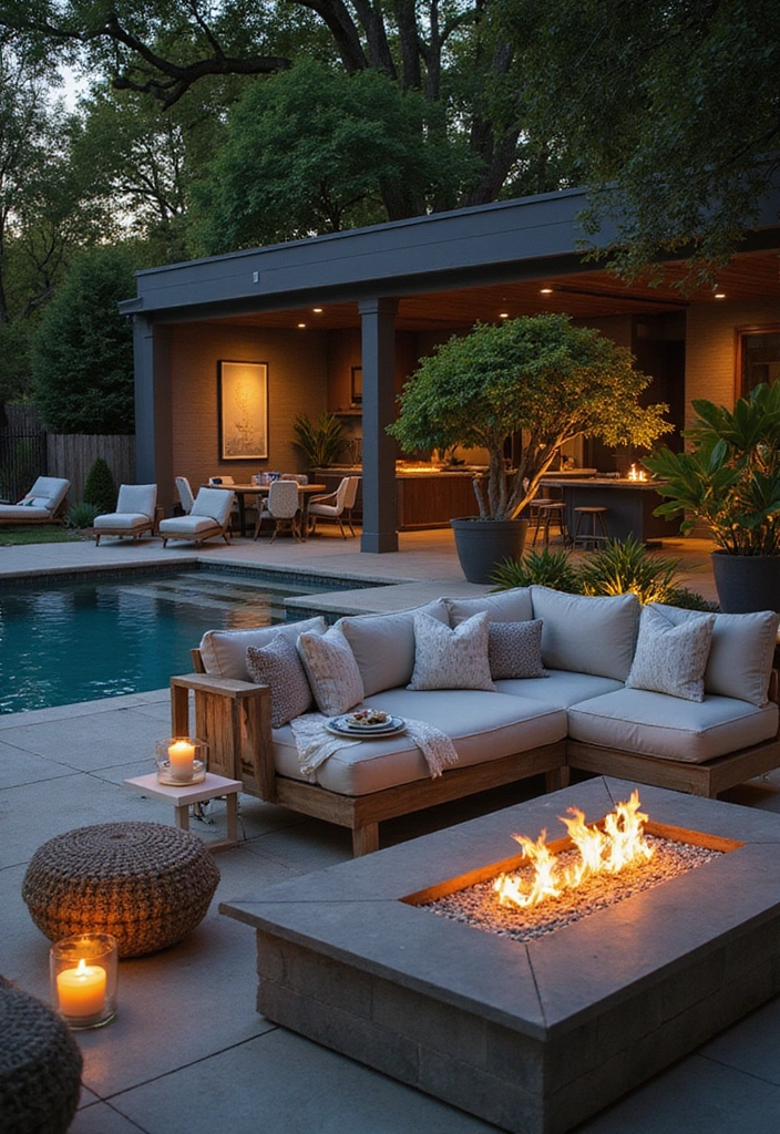 15 Luxurious Backyard Pool Decor Ideas to Transform Your Space into a Paradise 3 15 Luxurious Backyard Pool Decor Ideas to Transform Your Space into a Paradise! - 2. Elegant Lounge Areas