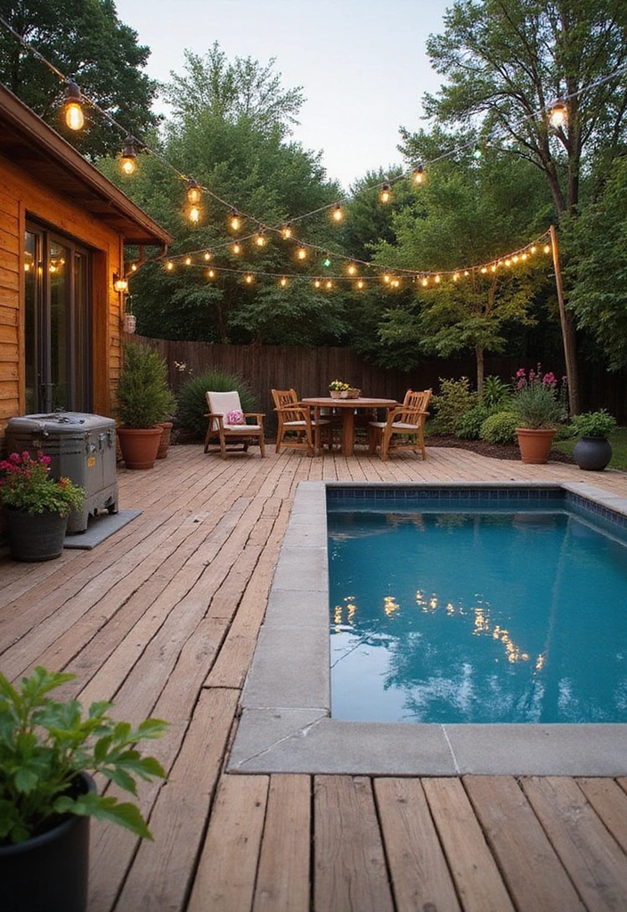 15 Stunning Pool Deck Ideas That'll Turn Your Backyard into a Dream Oasis 4 15 Stunning Pool Deck Ideas That'll Turn Your Backyard into a Dream Oasis! - 3. Rustic Charm with Wood Decking