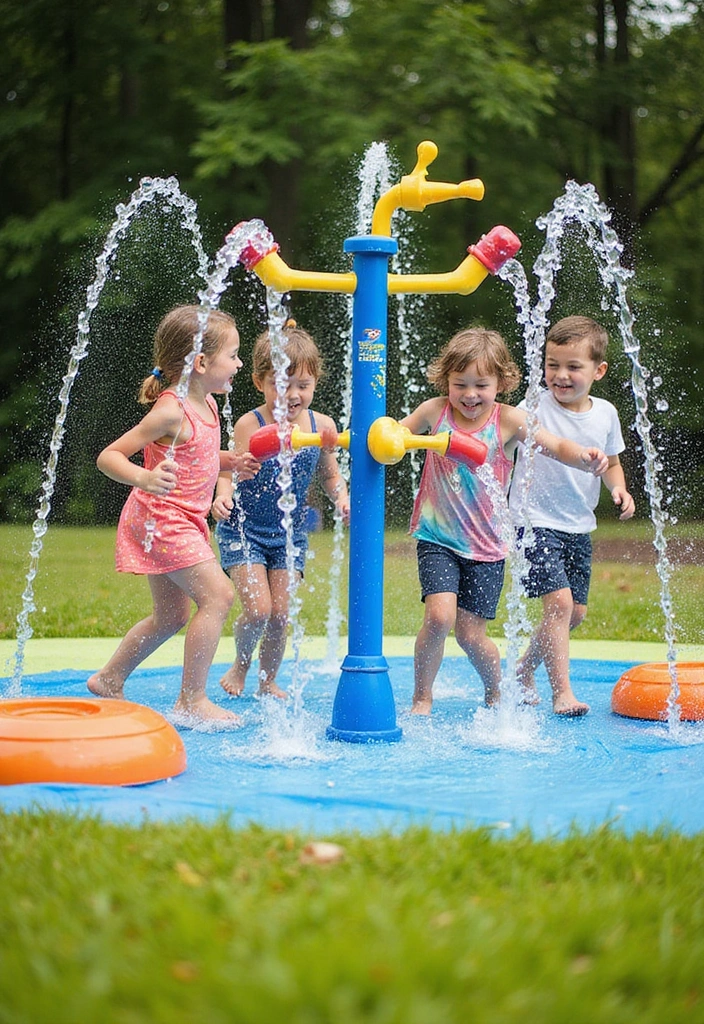 25 Family-Friendly Dream Backyard Pool Ideas That Will Make Every Summer Memorable 4 25 Family-Friendly Backyard Pool Ideas That Will Make Every Summer Memorable! - 3. Splash Pads for Extra Fun