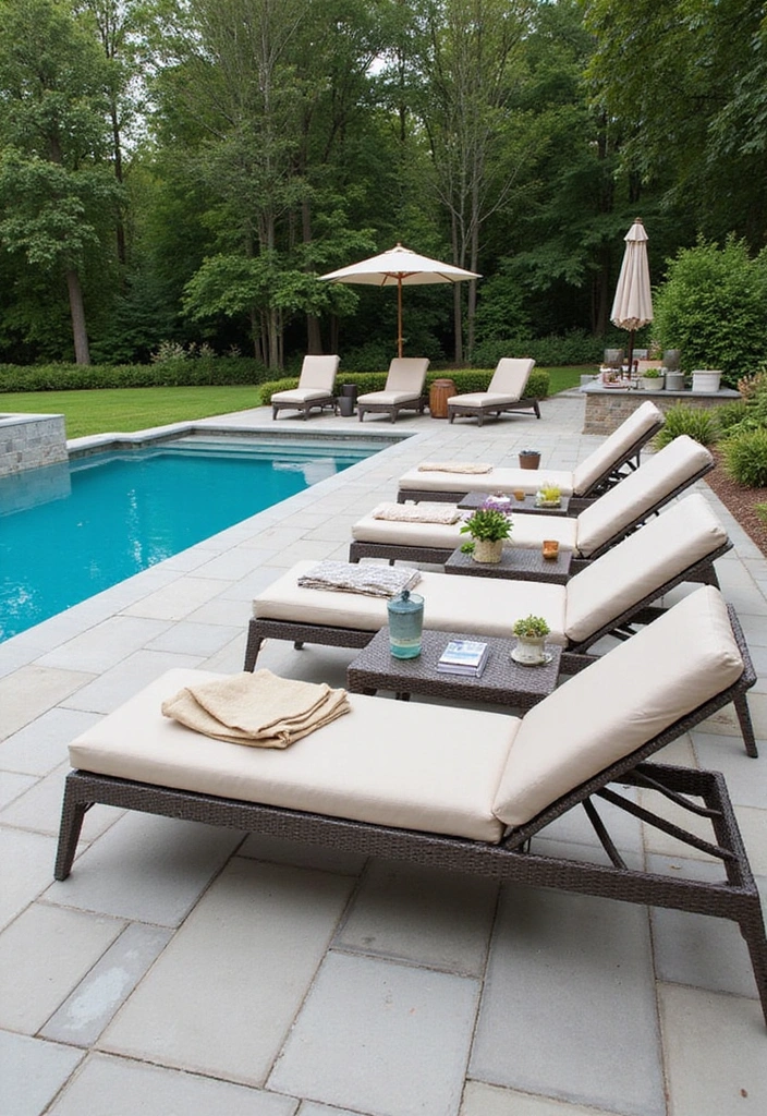 21 Stunning Pool Deck Decorating Ideas That Will Make You Want to Dive Right In 19 21 Stunning Pool Deck Decorating Ideas That Will Make You Want to Dive Right In! - 18. Stylish Pool Deck Furniture