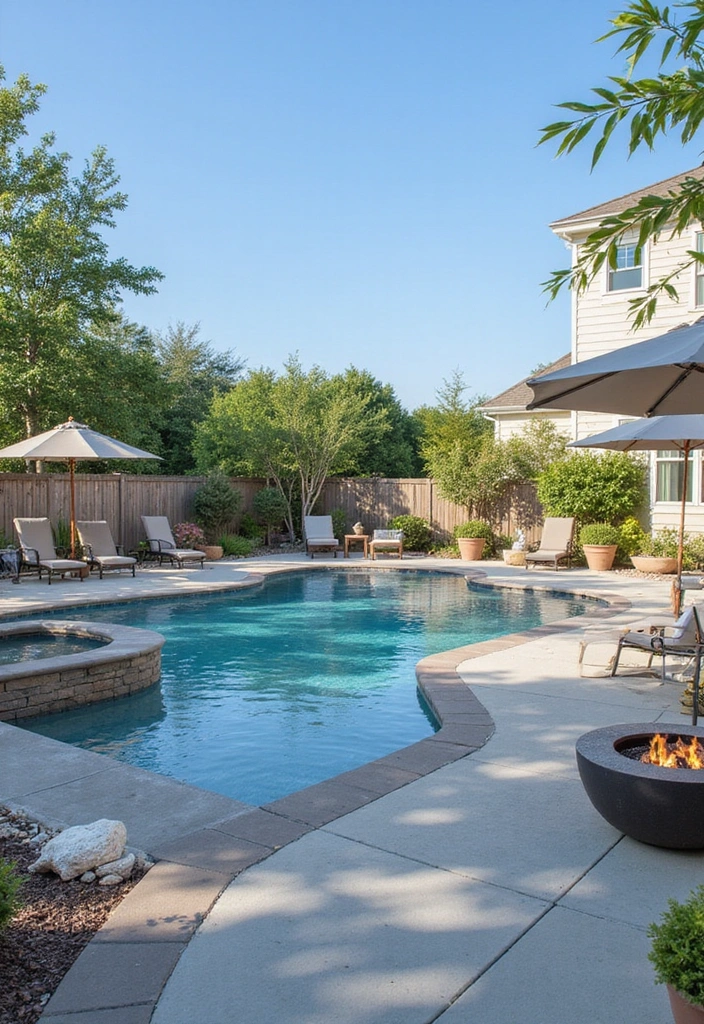 15 Stunning Backyard Pool Landscaping Ideas That Will Make You Want to Dive Right In 9 25 Stunning Backyard Pool Landscaping Ideas That Will Make You Want to Dive Right In! - 8. Coastal Chic