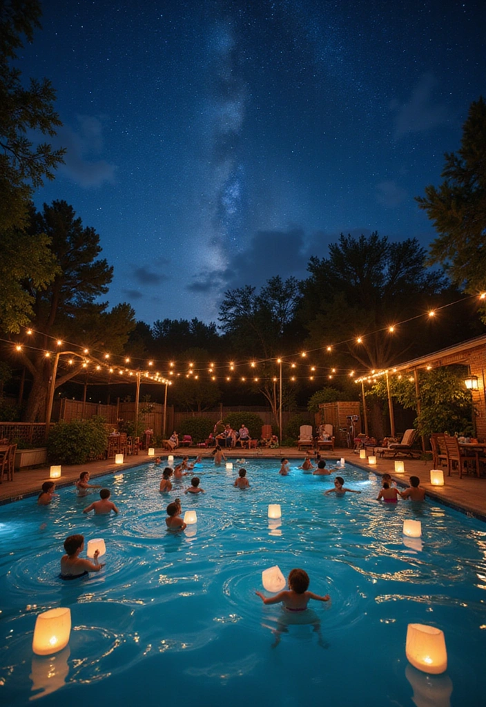25 Family-Friendly Dream Backyard Pool Ideas That Will Make Every Summer Memorable 10 25 Family-Friendly Backyard Pool Ideas That Will Make Every Summer Memorable! - 9. Magical Lighting
