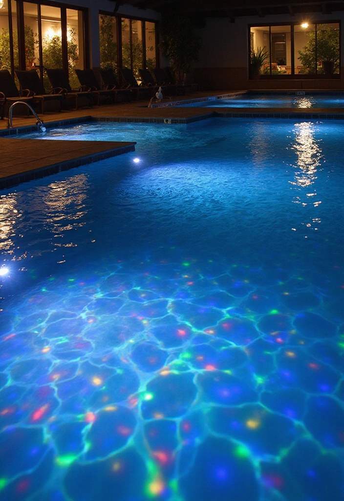 15 Jaw-Dropping Indoor Pool Ideas That'll Transform Your Home into a Oasis 13 15 Jaw-Dropping Indoor Pool Ideas That'll Transform Your Home into an Oasis! - 12. Underwater Lighting