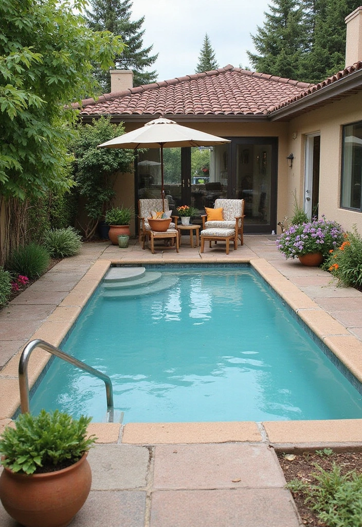 20 Creative Landscaping Ideas for a Small Backyard with Pool (Prepare to Be Inspired) 15 20 Creative Landscaping Ideas for Small Backyards with Pools (Prepare to Be Inspired!) - 14. Color Coordination for Cohesive Design