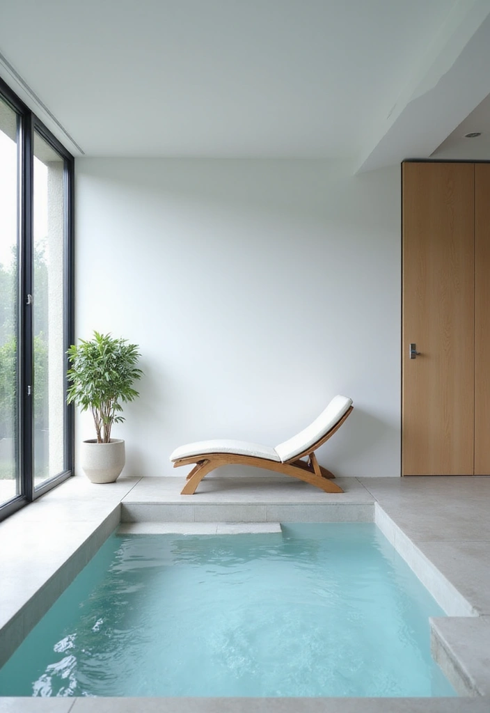 15 Jaw-Dropping Indoor Pool Ideas That'll Transform Your Home into a Oasis 4 15 Jaw-Dropping Indoor Pool Ideas That'll Transform Your Home into an Oasis! - 3. Minimalist Elegance