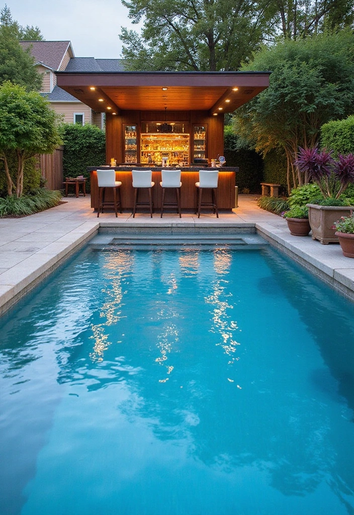 15 Luxurious Glass Pools That Redefine Modern Living (You Won't Believe #9!) 15 15 Luxurious Glass Pools That Redefine Modern Living (You Won't Believe #9!) - 14. Glass Pool with Swim-Up Bar