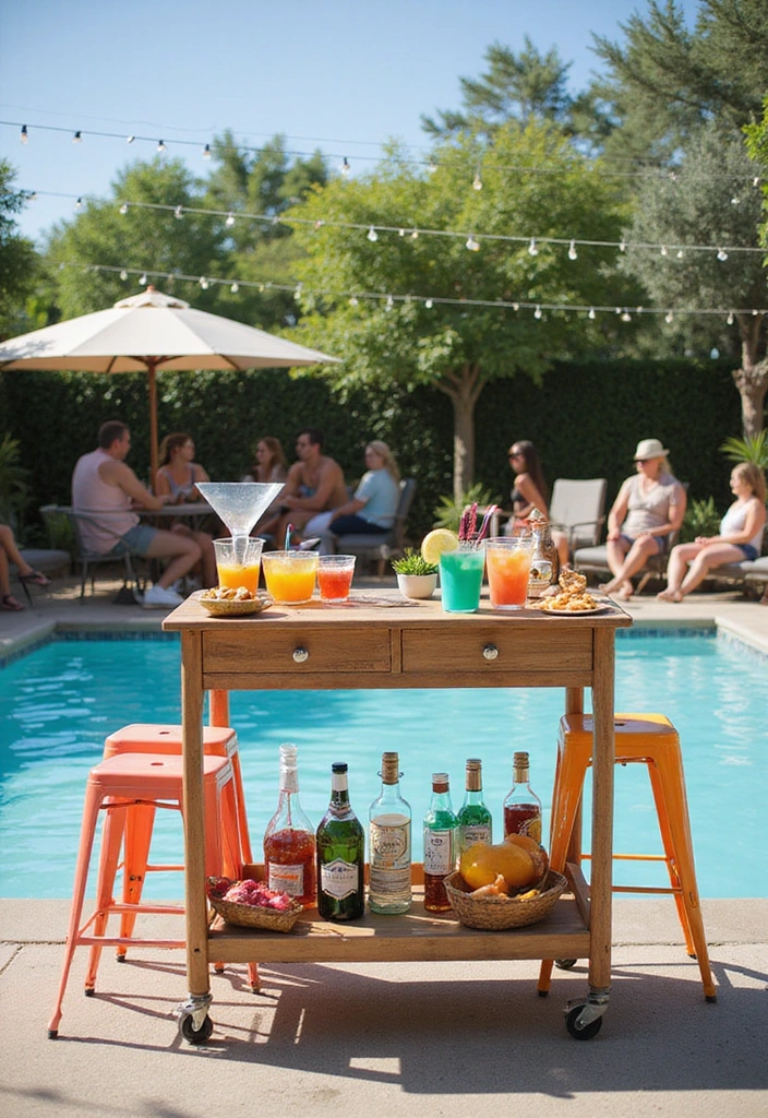 21 Creative Above Ground Pool Deck Ideas for the Ultimate Summer Hangout (You Won't Believe #9!) 14 21 Creative Above Ground Pool Deck Ideas for the Ultimate Summer Hangout (You Won't Believe #9!) - 13. Fun Poolside Bar